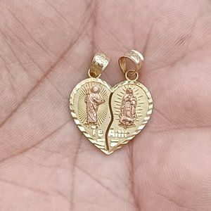 10kt real gold heart pendant